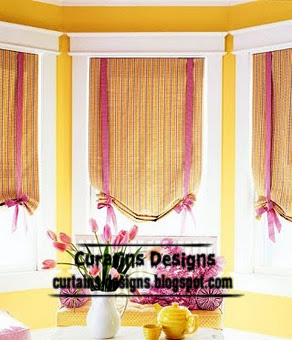 Modern kitchen shades orange, small curtain for kitchens | Curtain ...