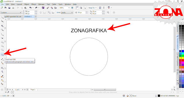 Cara Membuat Tulisan Melingkar dengan Corel Draw X7 Cara Membuat Tulisan Melingkar dengan Corel Draw X7