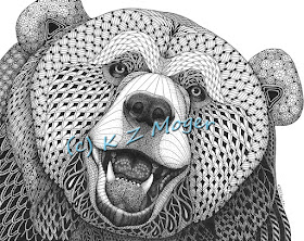 04-The-Joyful-Bear-Kristin-Moger-Domestic-and-Wild-Zentangle-Animal-Portraits-www-designstack-co