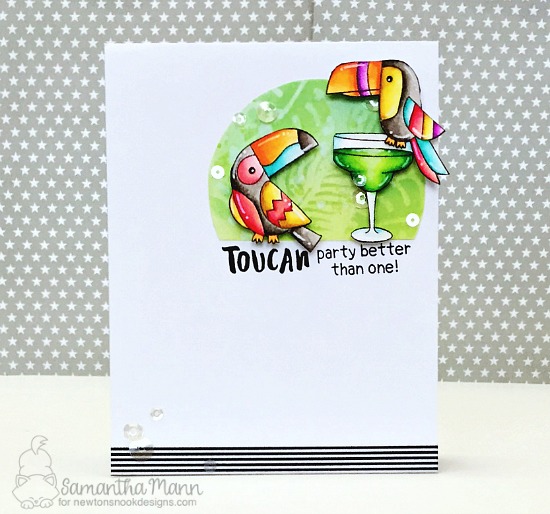 Toucan Party Card by Samantha Mann | Cocktail Mixer and Toucan Party Stamp Sets by Newton's Nook Designs #newtonsnook #handmade