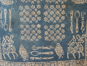 georgia lurji supra textiles blue tablecloths, art craft tours uzbekistan kyrgyzstan, central asia small group tours