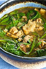 Ayurvedic Spinach & Mushroom Soup (Vegan)