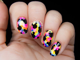 Trippy Mickeys nail art by @chalkboardnails