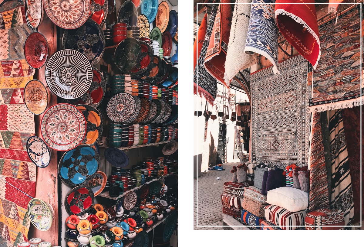 Überlebenstipps auf den Souks Marrakesch Souks verhandeln Orientierungspreise Souks Was sind angemessene Preise auf dem Souk Gewürze Lampen Tee Teppiche Teller Bestickte Korbtasche Schuhe