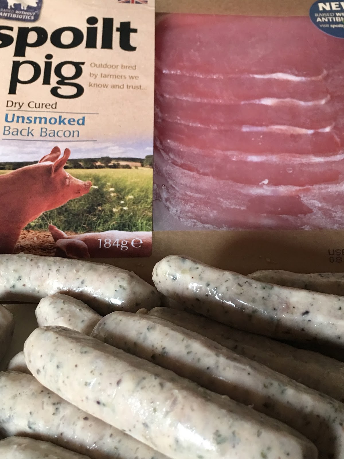 BBQ Pigs in Blankets German bratwurst wrapped with "raised without