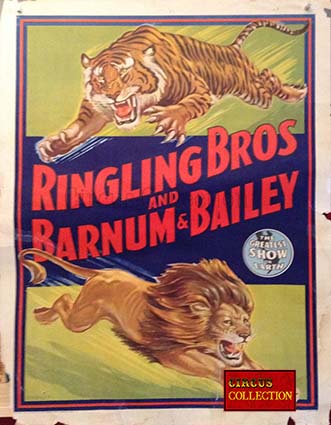 Cirque Ringling bros and Barnum & Bailey  années 1950 Collection Philippe Ros 