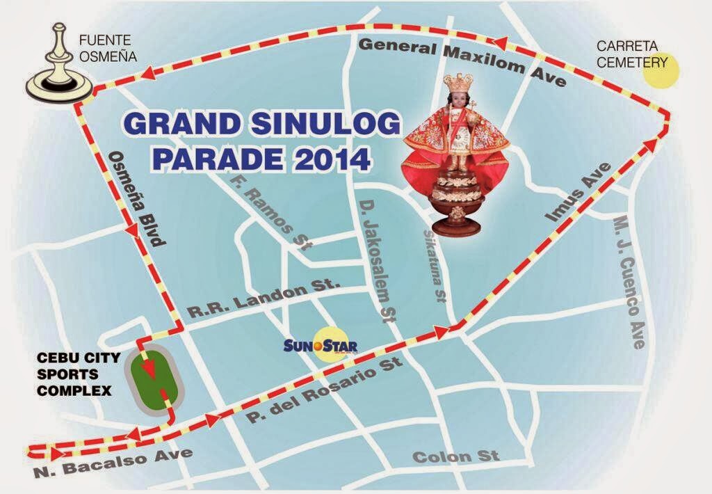 Sinulog 2014 Grand Parade Route