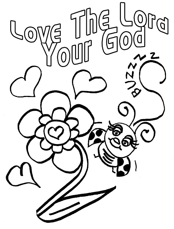 Love Bug For Jesus Coloring Pages title=