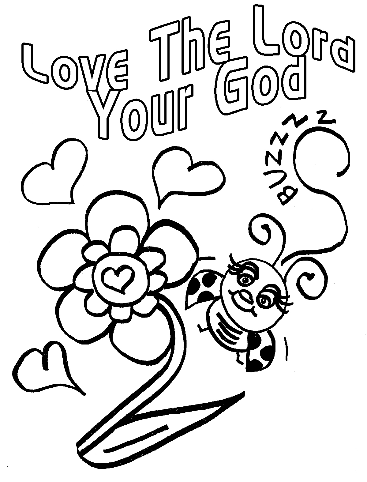 Coloring Page Jesus Loves You