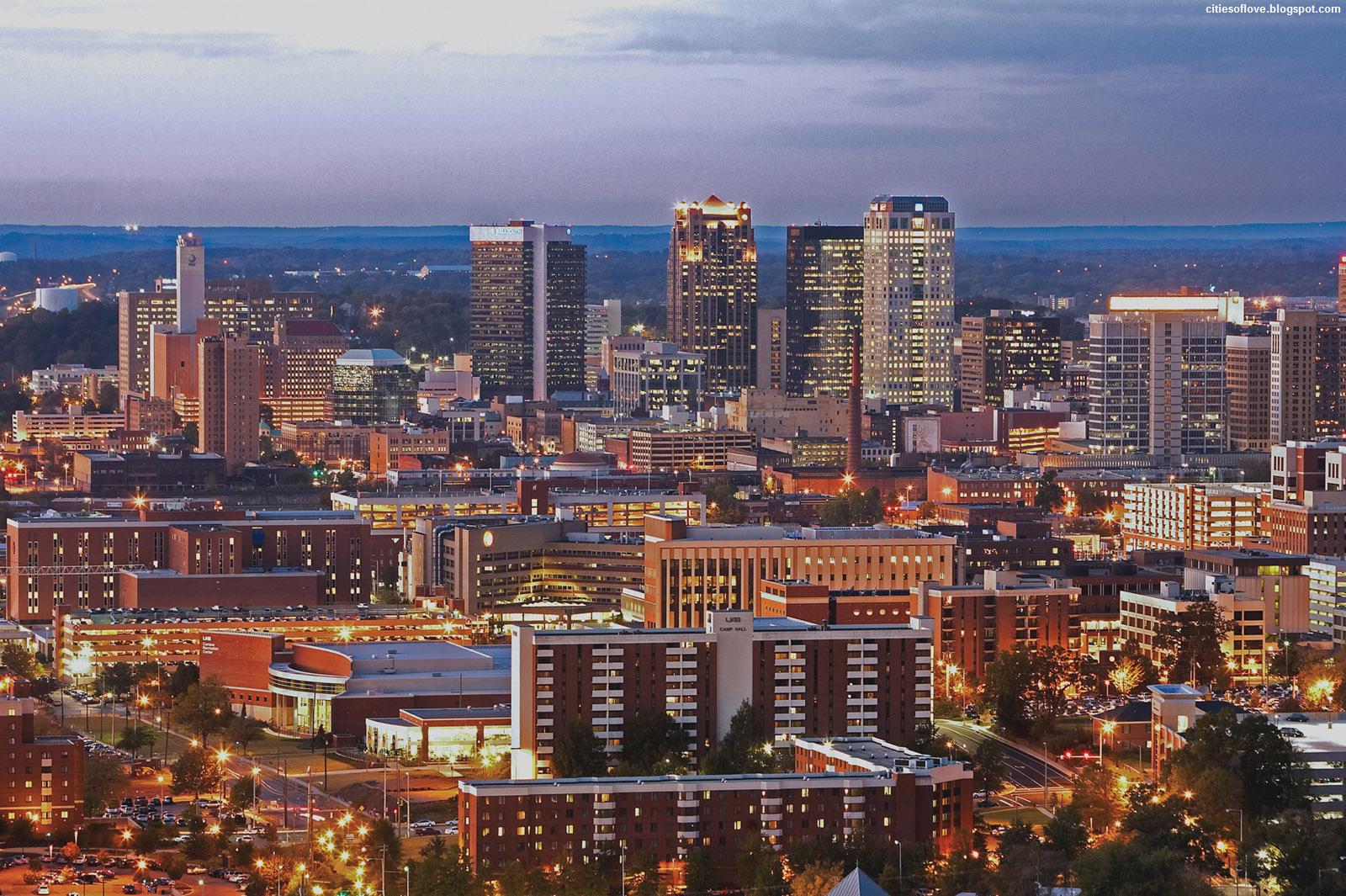 Birmingham Wonderful English City Skyline At Dusk England Hd Desktop