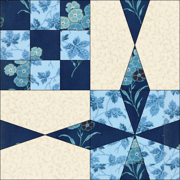 Cloud of Quilt Patterns Chain of Diamonds BlockBase 1046