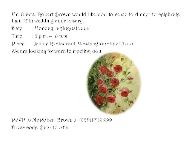 Enlighten Your World with English: INVITATION