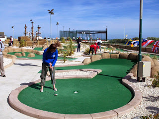 Playing the Pirate Adventure Golf course in Hastings