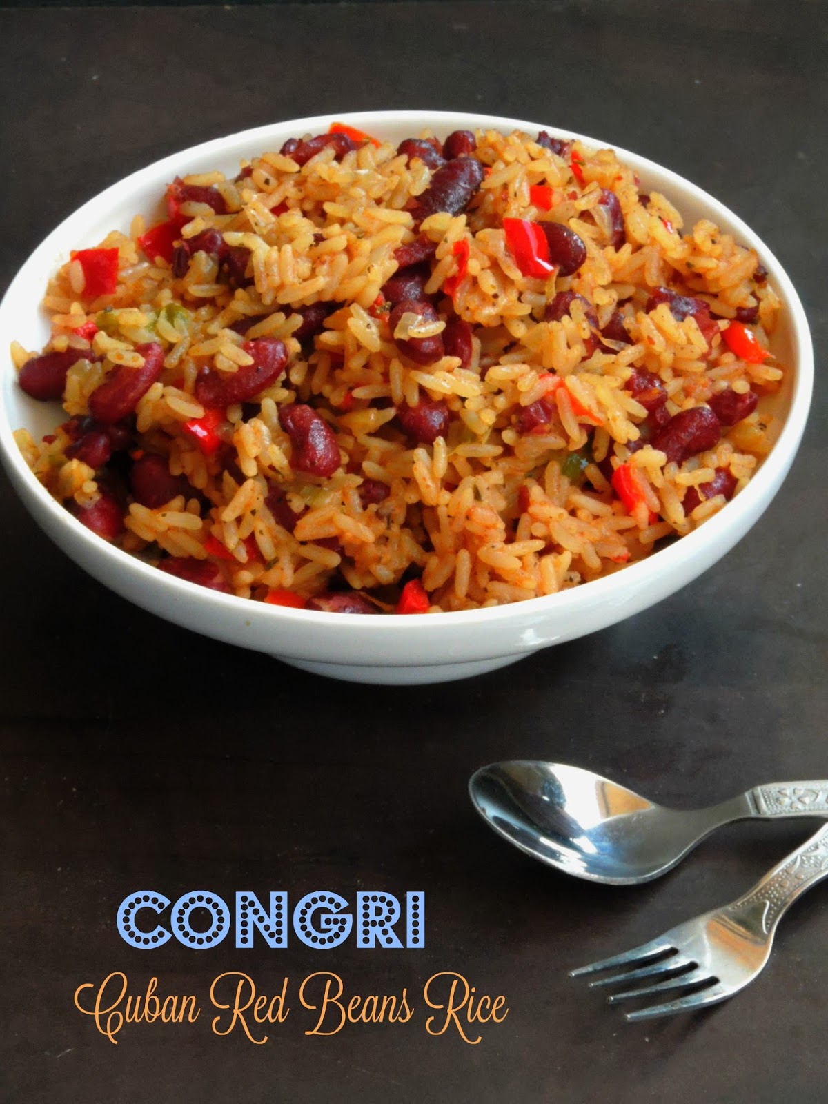 Priya's Versatile Recipes Arroz Congri/Vegan Cuban Red Kidney Beans Rice