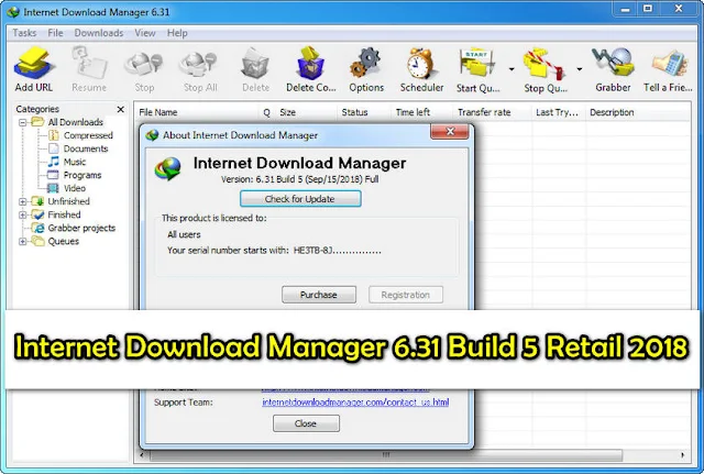 تحميل Internet Download Manager 6.31 Build 5 Retail 2018