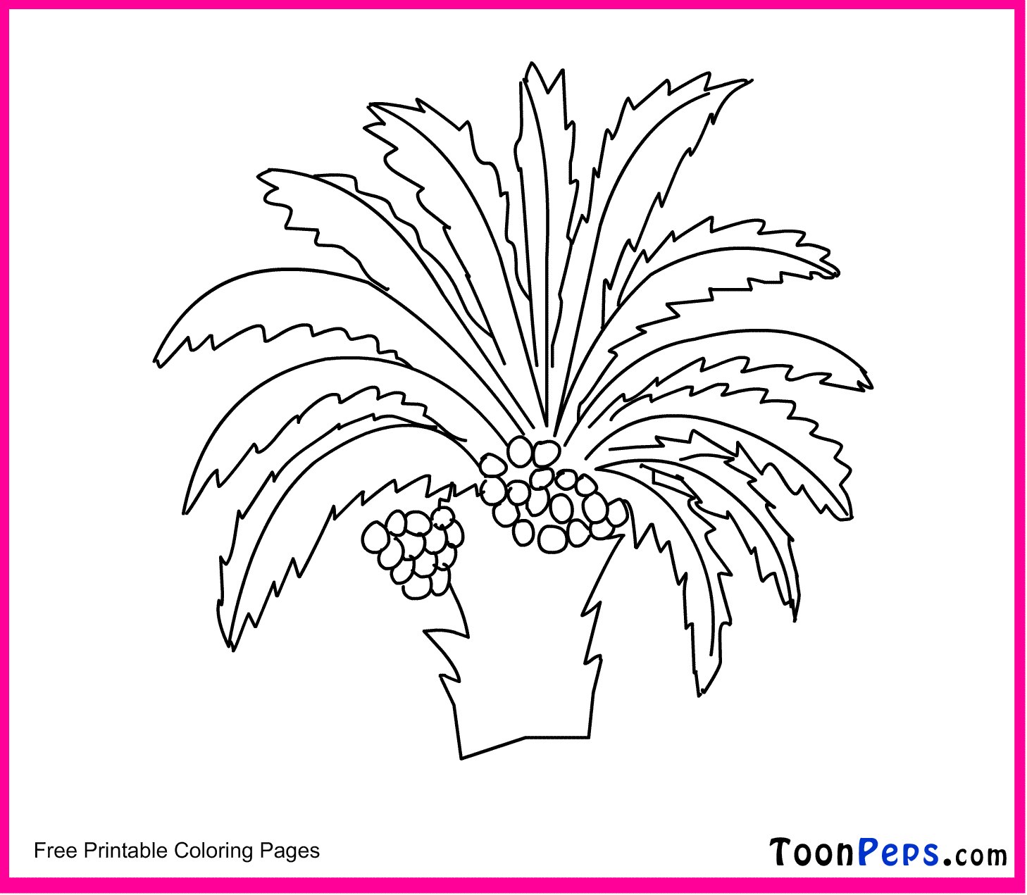 palm tree beach coloring pages - photo #27