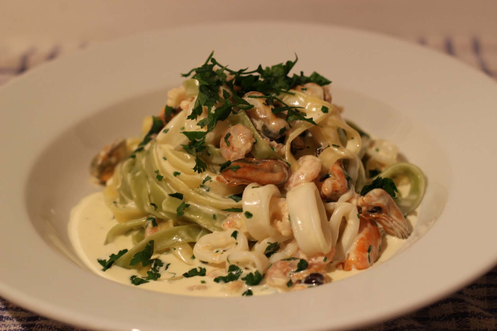 Esther Food Adventure Seafood Tagliatelle