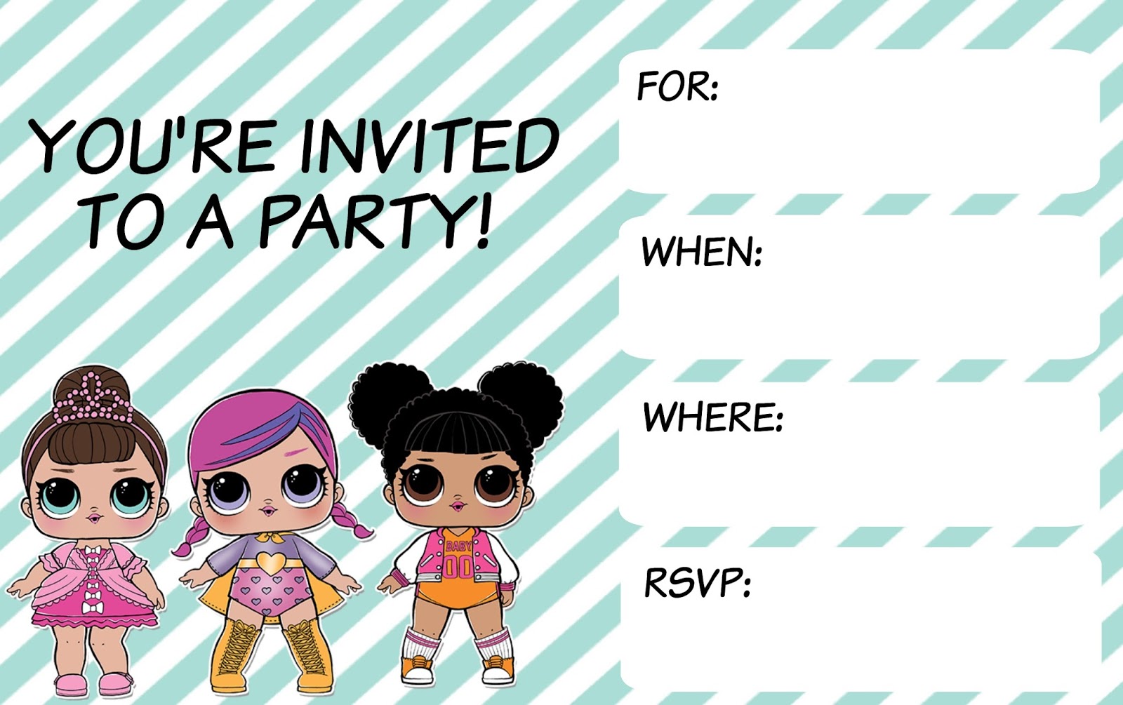 Free Printable Lol Doll Invitations