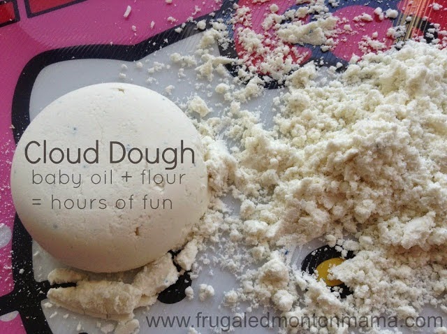 cloud dough, sensory activities for kids