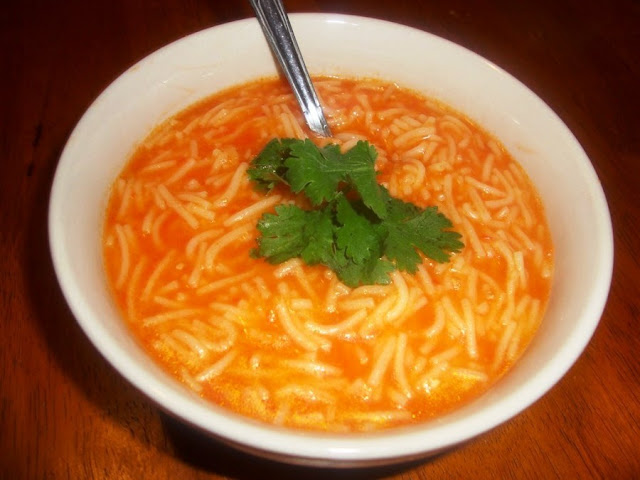 Red vermicelli soup