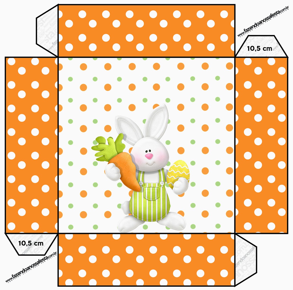 Pascua en Naranja: Cajas para Imprimir Gratis. Este modelo es para hacer la invitación - cajita.