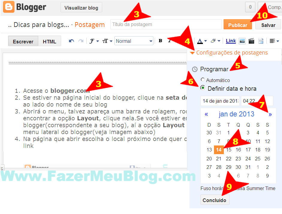 como fazer para agendar e postagens do blogger na nova interface atualizada e postar em data definida