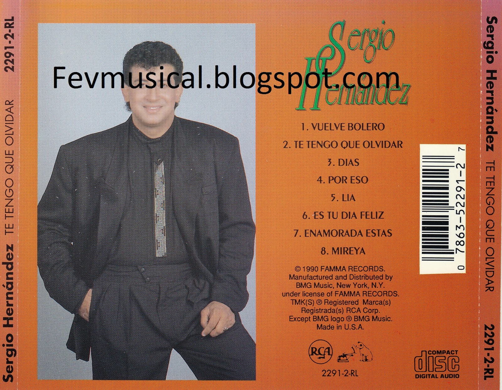 FEV MUSICAL (1990) Sergio Hernandez Te Tengo Que