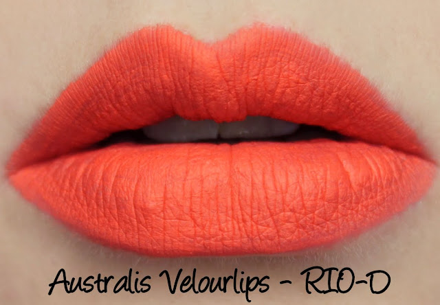 Australis Velour Lips - RIO-D Swatches & Review