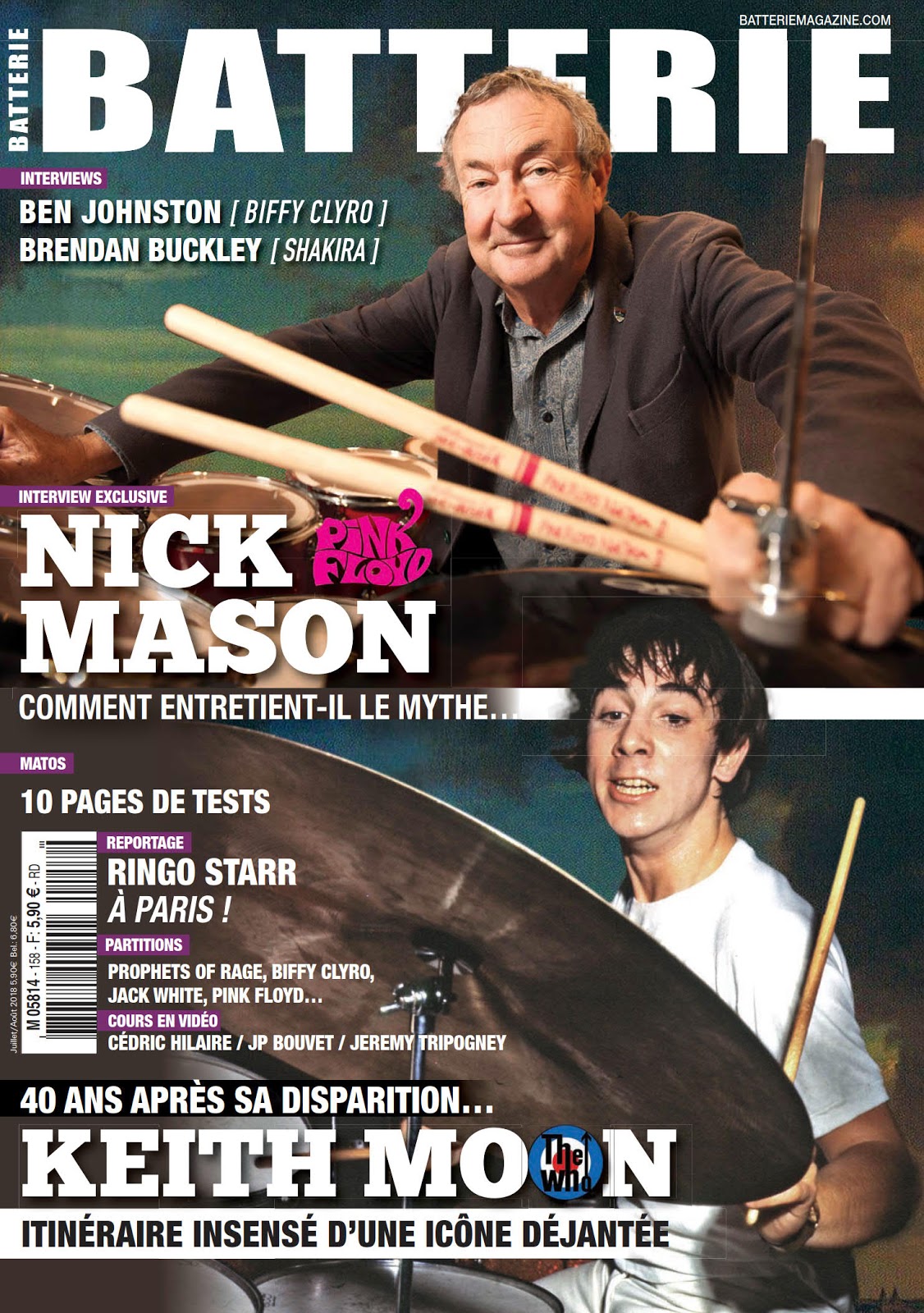 Pink Floyd Ilustrado Nick Mason · Batterie Magazine 20180708