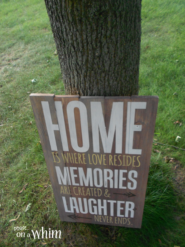 Rustic Wooden Lettered Home Decor from Denise on a Whim; Home is Where Love Resides