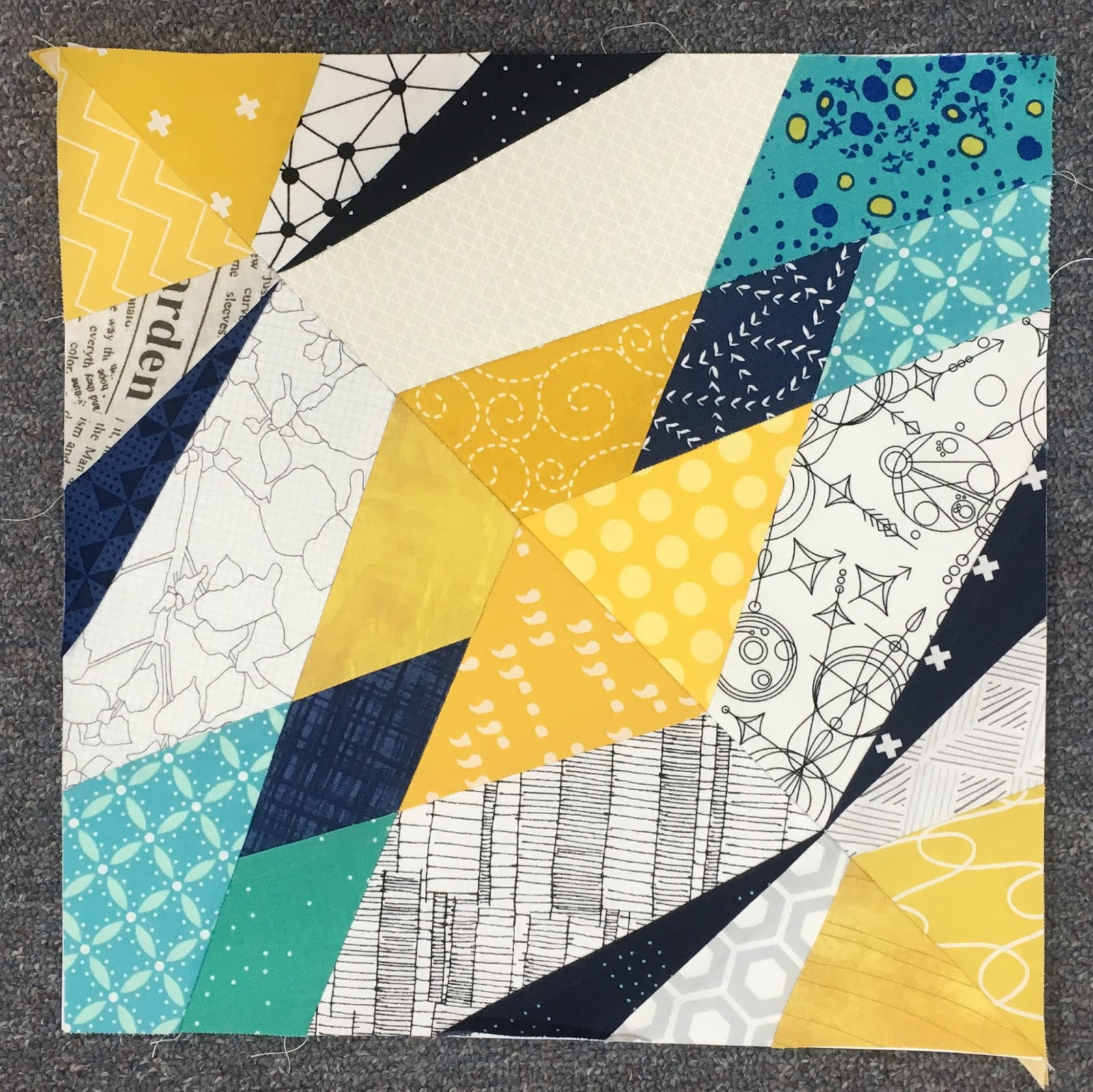 Emerald Coast Modern Quilt Guild Hidden Gems May 2017 Block Lottery