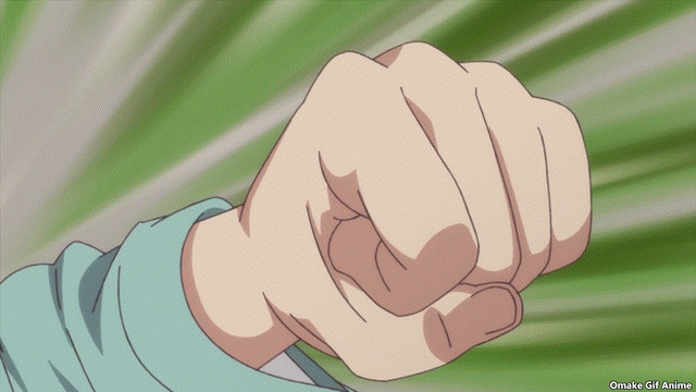 Joeschmo's Gears and Grounds: Omake Gif Anime - Konohana Kitan - Episode 5  - Sakura Has Scissors for Okiku Doll
