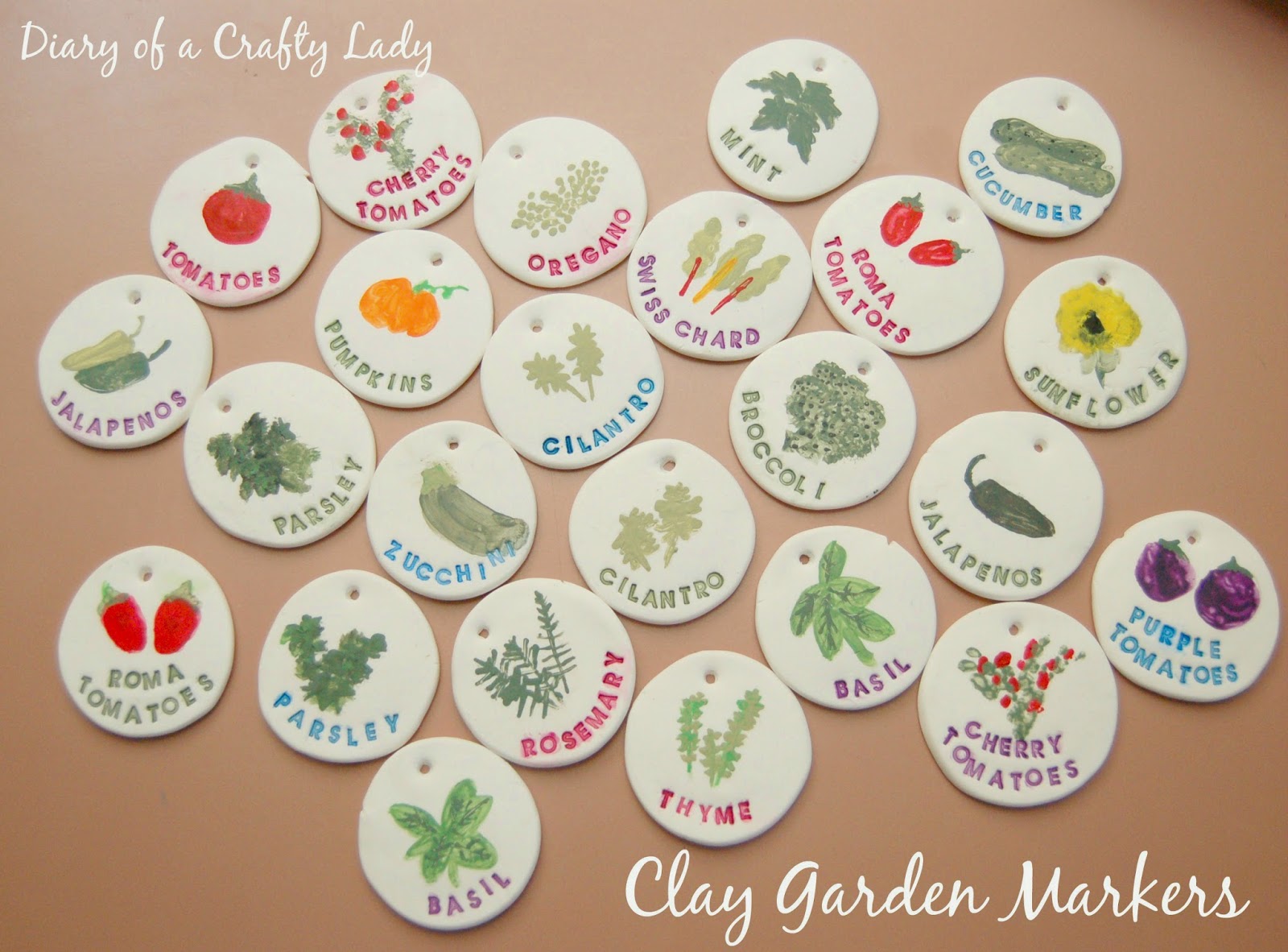 Diary Of A Crafty Lady Clay Garden Markers