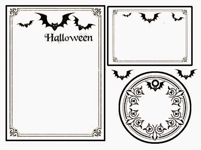 Murciélagos: Kit para Halloween para Imprimir Gratis. Para hacer Invitaciones, Marcos o Tarjetas de Murciélagos de Murciélagos para Imprimir Gratis.