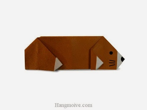 Cách gấp, xếp con chuột chũi bằng giấy origami - Video hướng dẫn xếp hình - How to make a Mole