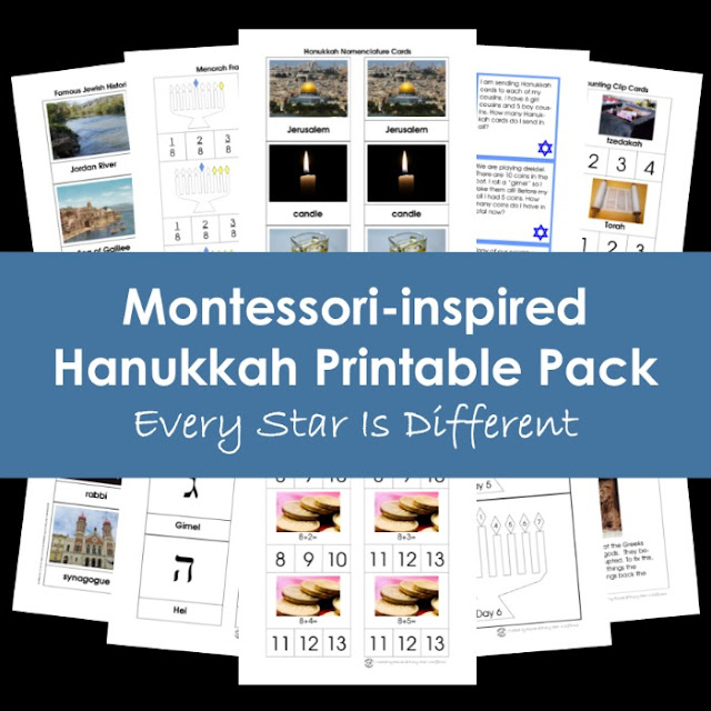 Montessori-inspired Hanukkah Printable Pack