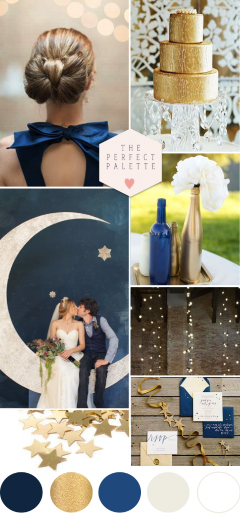 Twinkle Twinkle Little Star Blue Gold Wedding Ideas The