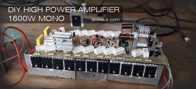 1600W High Power Amplifier Circuit complete PCB Layout - Electronic Circuit