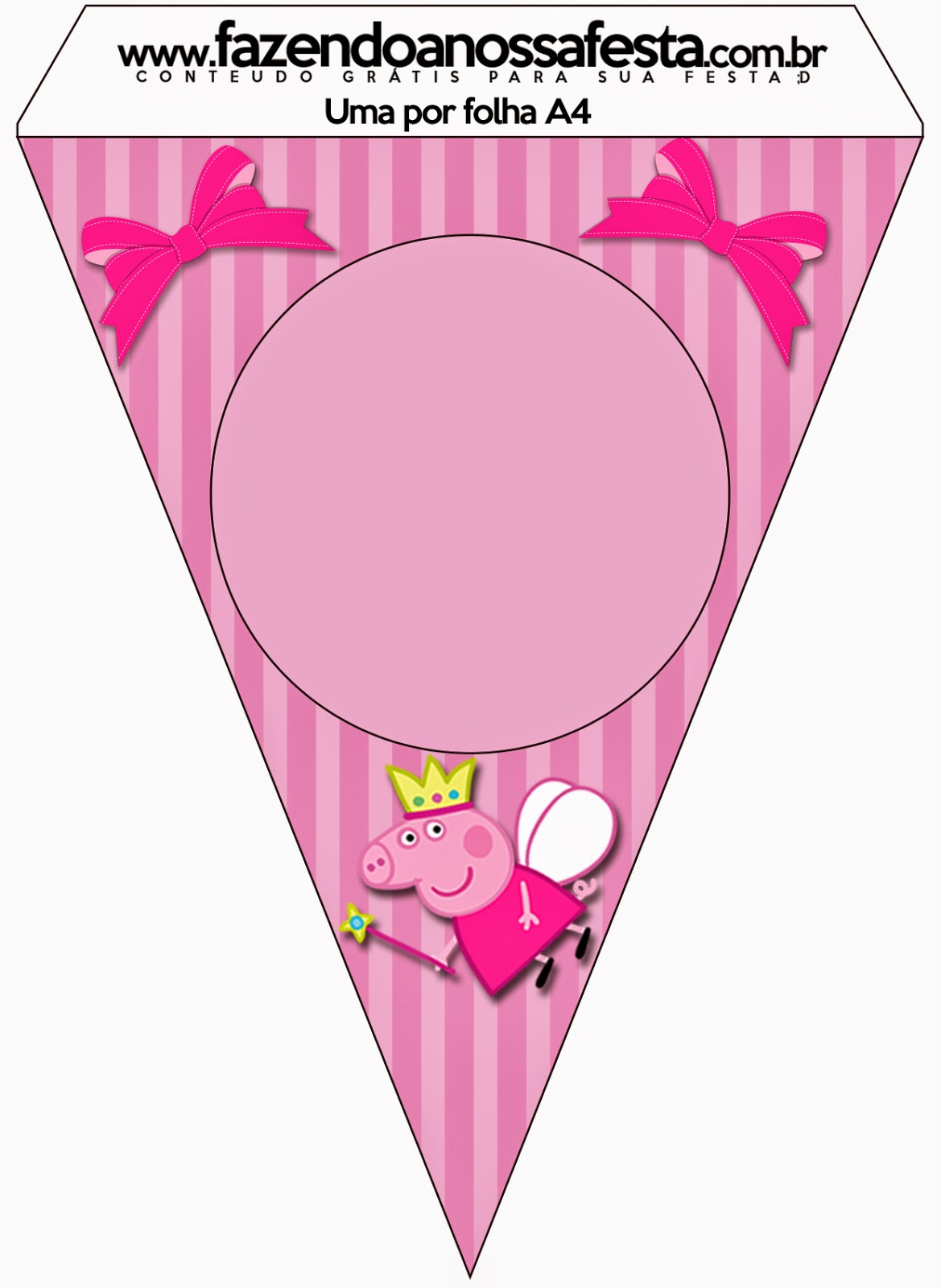Peppa Pig Hada: Imprimibles, Imágenes y Fondos Gratis para Fiestas. Banderinas o toppers cupcakes o para poner en la comida para imprimir gratis.