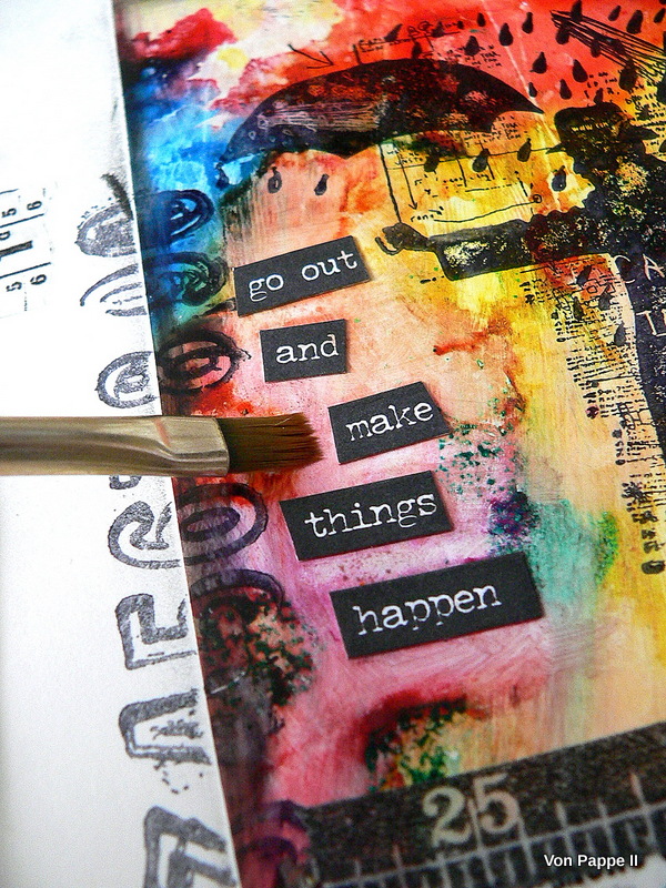 Von Pappe II Art Journaling with Yupo, Alcohol Ink, Washi Tape and