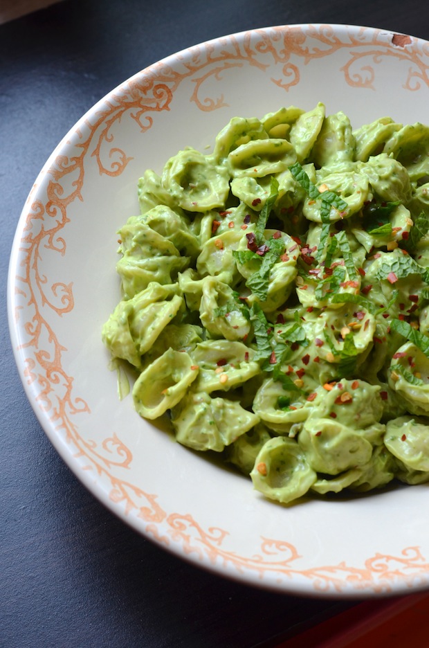 Creamy Avocado Mint Pasta Always Order Dessert