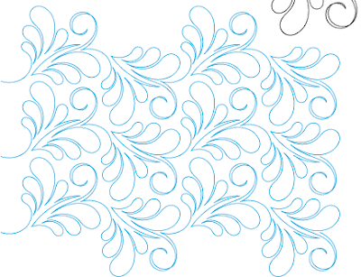 'Allouette' digital pantograph quilt pattern