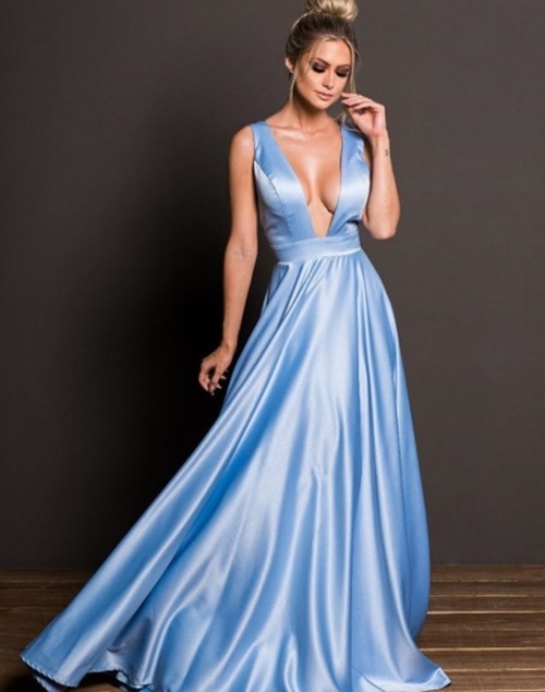 vestido madrinha casamento azul claro