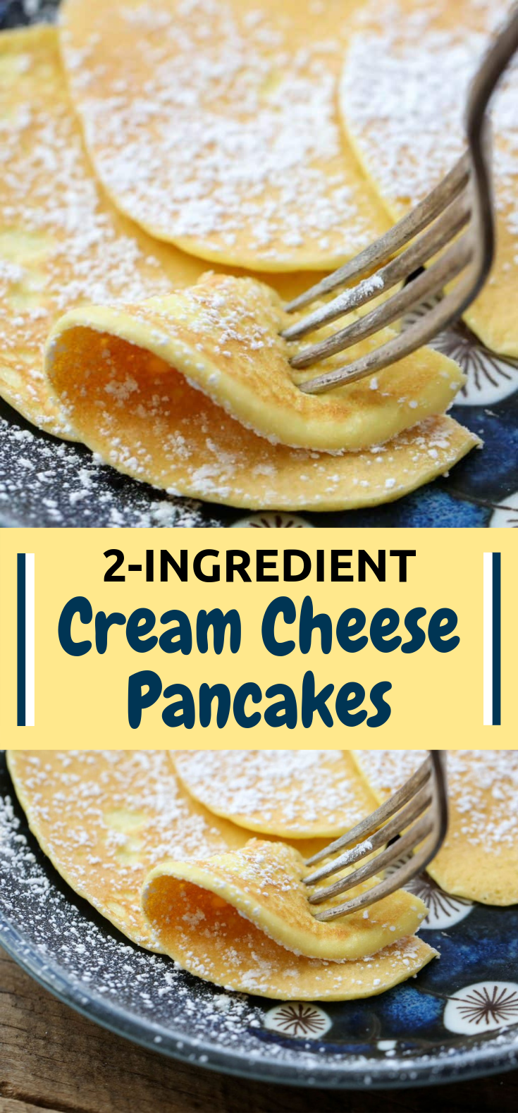 2-Ingredient Cream Cheese Pancakes #keto #healthyfood 2-Ingredient Cream Cheese Pancakes #keto #healthyfood