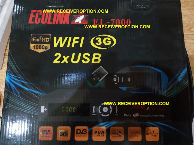 ECOLINK EL-7000 HD RECEIVER POWERVU KEY OPTION