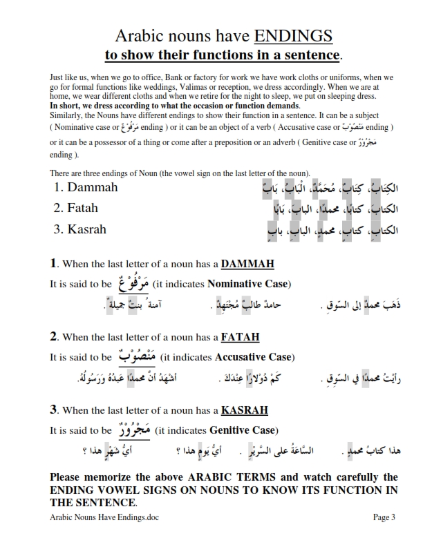 Arabic Language Course Arabic Language Madina Book1_HandoutsCorrected