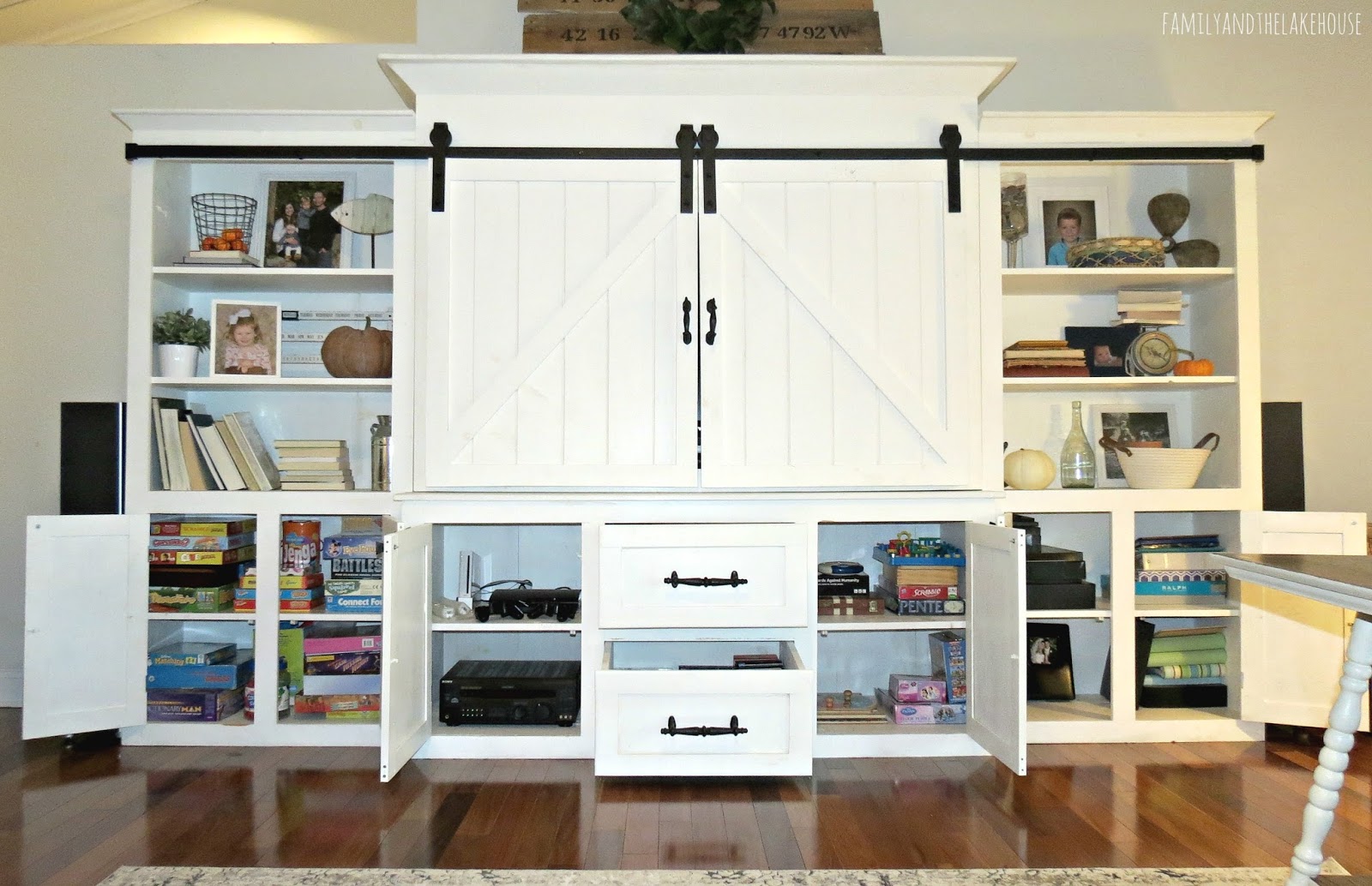 Over at Marie's Barn Door Entertainment Unit Storage