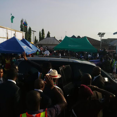Huge crowd receive Goodluck Jonathan in his Hometown Otuoke 2