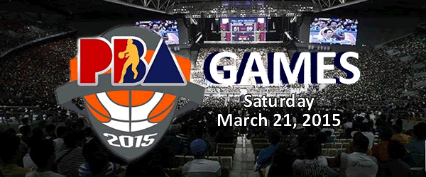 List of PBA Games Saturday March 21, 2015 @ Lucena City, Quezon