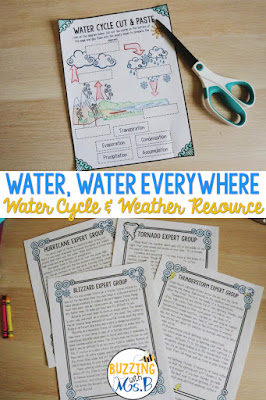 Teach the water cycle in a fun, hands-on way with these activities to help you figure out what students already know! Download a free cut-and-paste worksheet to use as a pre-assessment, a quiz, or an assignment, and have students explain what they know with a fun water cycle foldable! #watercycle